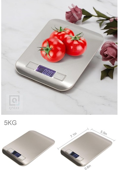 Tr Dijital Gıda Ölçeği Paslanmaz Çelik 1gr- 5 Kg Hassas Ölçek Lcd Ekran Diyet Ölçü Mutfak Terazisi Diğer