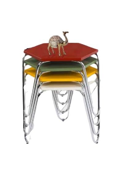 Zigon Osm Petek Model Metal Nikelaj V Ayak Çok Renkli Tabla Itina (410190504)