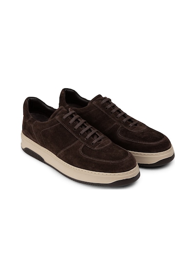 Deery Hakiki Süet Kahverengi Erkek Sneaker Ayakkabı - 01965Mkhve04 Kahverengi
