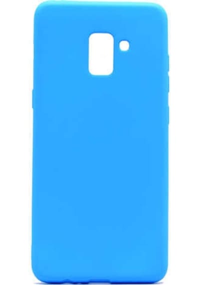 Samsung Uyumlu Galaxy A8 Plus 2018 Kılıf Zore Premier Silikon Kapak Mavi