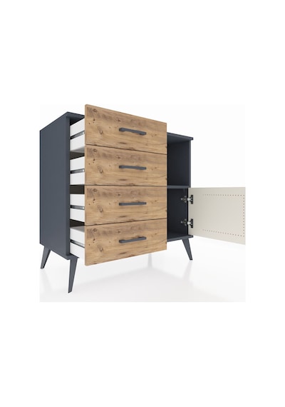 Hyperion Şifonyer Tek Raflı 4 Çekmeceli Tek Kapaklı 88x44x80 Antrasit-aytaşı/çam Aytaşı/çam Hyperion Şifonyer Tek Raflı 4 Çekmeceli Tek Kapaklı 88x44x80 Antrasit-aytaşı/çam Aytaşı/çam