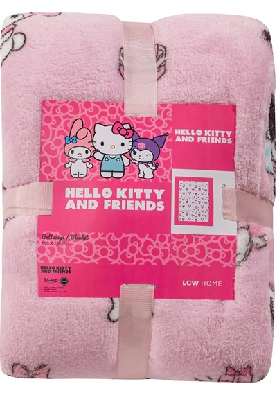 Karışık Hello Kitty Baskılı Pelüş Battaniye 150x220 Cm