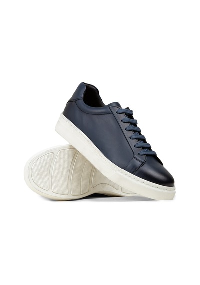 Deery Erkek Hakiki Deri Mavi Sneaker Ayakkabı - 02018mmvıc02 Mavi