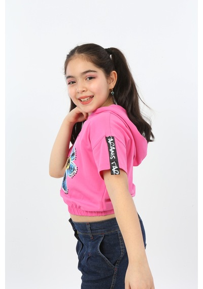 Toontoy Kids Toontoy Kız Çocuk Önü Çiçek Baskılı Tişört Fuşya Toontoy Kids Toontoy Kız Çocuk Önü Çiçek Baskılı Tişört Fuşya