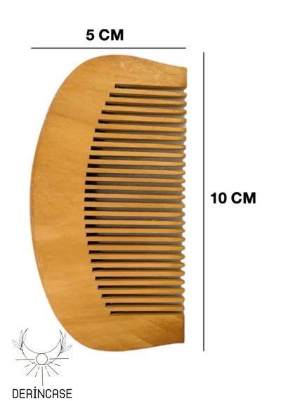 %100 Keçi Kılı Bebek Saç Fırçası ve Bebek Şimşir Tarak 2'li Set + Bez Kese Hediyeli