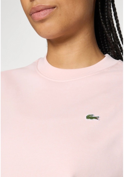 Lacoste Kadın Regular Fit Bisiklet Yaka Sweatshirt Pembe Pudra