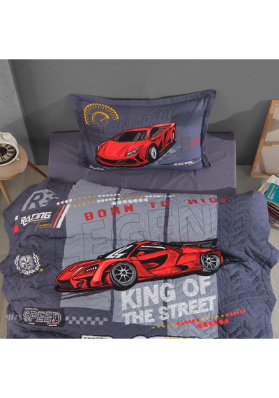 Clasy Tek Kişilik 4 Mevsim Kapitone Nevresim Seti Racing Team