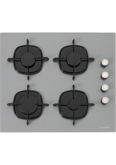 Silverline 3481 Davlumbaz - CS5335S01 Ocak- Esty AEF6601S04 Firin Karma Ankastre Gri Cam Set