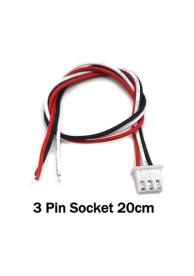 Jst-xh 2.54mm 3 Pin 26awg 20cm Tek Damarlı Dişi Bağlantı Kablosu