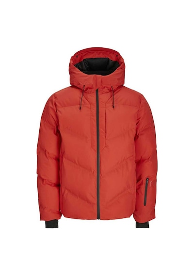 Jack & Jones 12260482 Jcoslay Heat Quılted Puffer Sn Erkek Şişme Mont Tomato