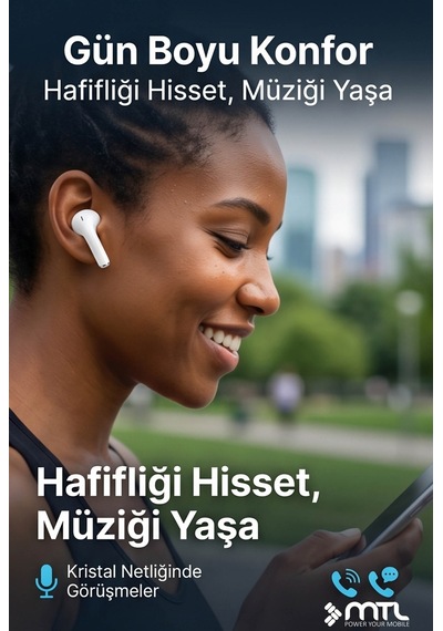 Tws Kablosuz Bluetooth Kulaklık Şık Ve Hafif Tasarım Yüksek Ses Kalitesi Hassas Dokunmatik Kontrol