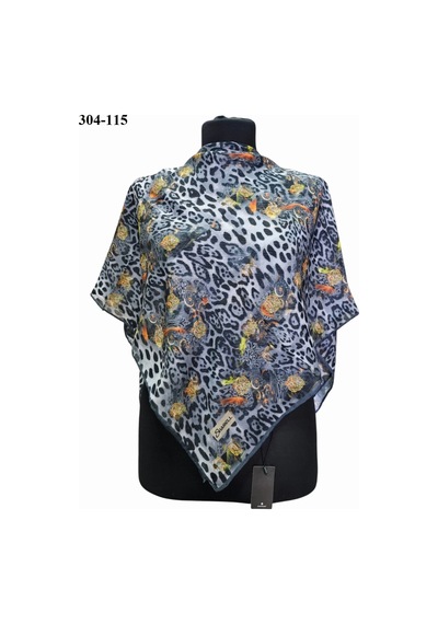 Sharell Leopar Desenli Soft Pamuk Eşarp 304-115 Çok Renkli