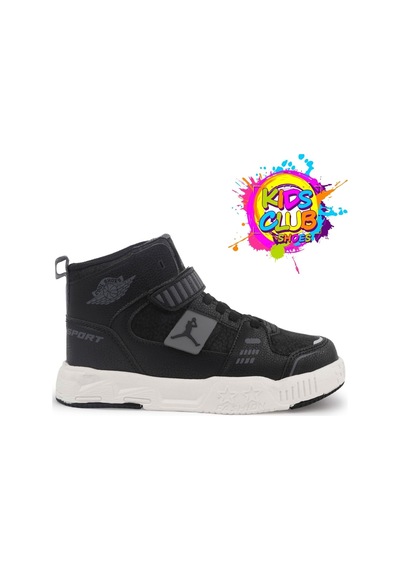 Sneaker Ortopedik Taban Unisex Çocuk Spor Ayakkabı Siyah