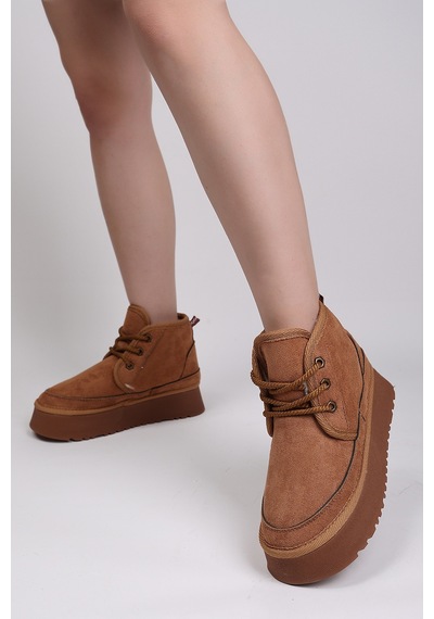 Silvana Kadın Bağcıklı Ugg A010-h61 Taba
