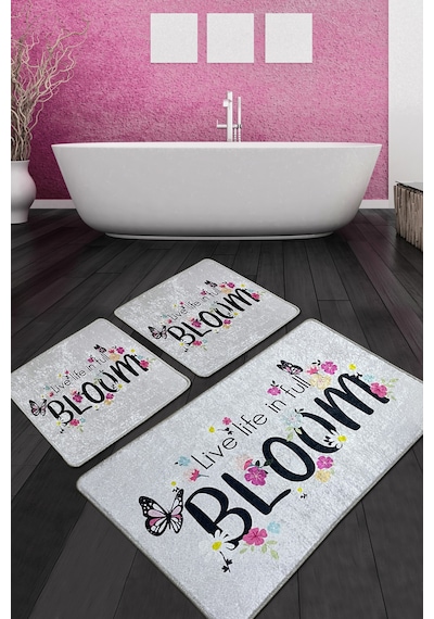 Bloom Banyo Halısı Djt 3 Lü Set Çok Renkli