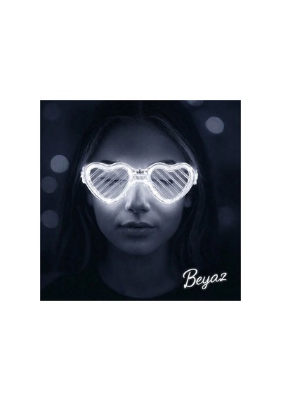 Beyaz Led Işıklı Kalp Gözlük 3 Modlu Parti Glow Gözlüğü - Parti Gözlüğü & Maske - Parti Ve Kutlama 0 - 99