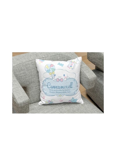 Sanrio Karakterleri Cinnamoroll Desenli Kare Yastık Kılıfı Çok Renkli