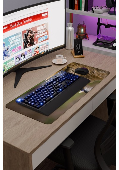 Aslan Kaymaz Dikişli Kauçuk Oyuncu Mousepad V1 - 70x30 Xl Gaming Mouse Pad Fare Altlığı