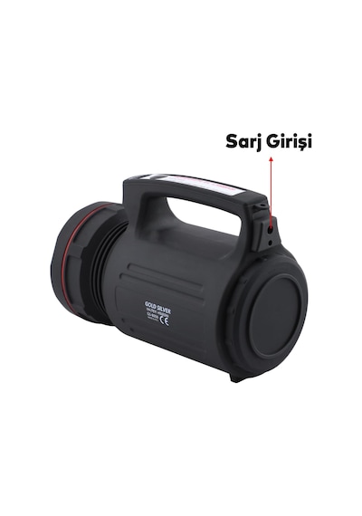 Su Geçirmez El Feneri Sarj Edilebilir Projektör Cree Led El Lambası 15 W 8000 Mah Beyaz Işık 5 Km Genel
