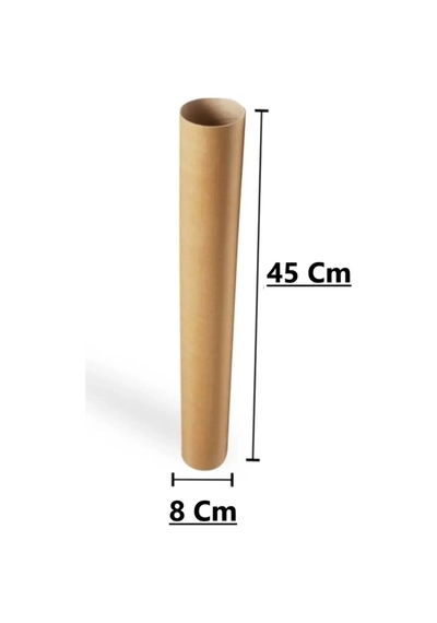 1 Adet Rulo Kargo Tüpü 45 Cm Uzunluk 8cm Çap Silindir Kutu Karton Masura Kedi Tırmalama Için Kutu