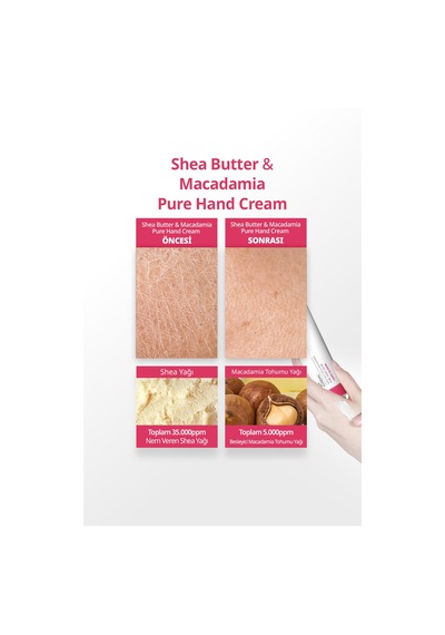 Yoğun Nem Veren Besleyici El Kremi Kundal Shea Butter&macadamia Pure Hand Cream 50ml Cherry Blossom