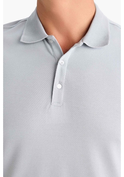 DeFacto Slim Fit Dar Kesim Polo Yaka Kısa Kollu Pamuklu Modal Karışımlı Basic Düz Tişört M6609AZ24SPGR130