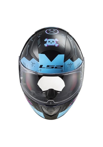 Ls2 Rapıd Player Black Sky Blue Kask Renkli
