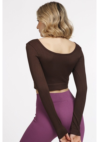 Doremi Seamless Straplez Uzun Kollu Fitilli Büstiyer 001