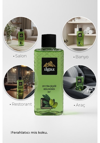 Ilgaz 80 Derece Elegance Series Zeytin Çiçeği Kolonyası 400 ML