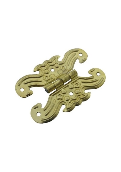Dekoratif Yaprak Kelebek Menteşe Sarı 4 Adet 6.5 x 4.5 Cm