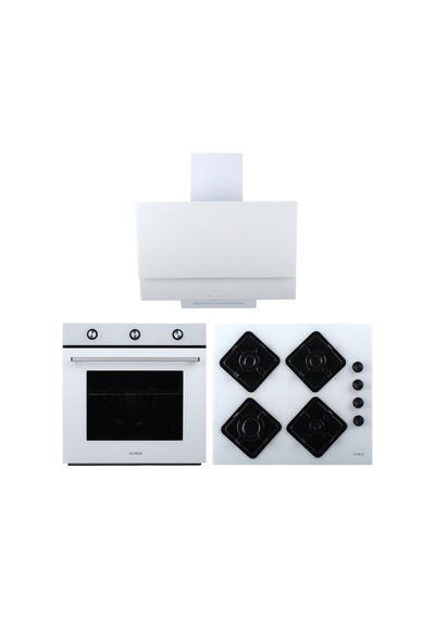 Alveus Ecoplus AF860 - A10 - AD07 Beyaz Ankastre Set
