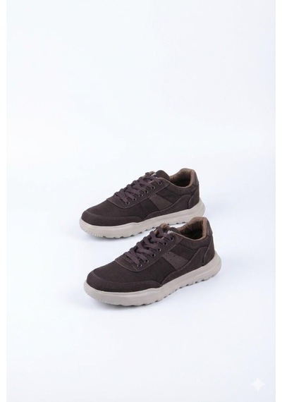 Fort 0226 Dks Keten Rahat Hafif Sneaker Erkek Ayakkabı Kahve