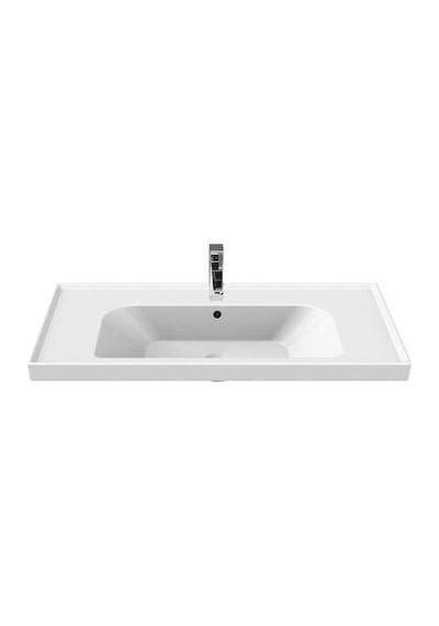 Turkuaz Seramik Cerastyle Frame Etajer Uyumlu Damlalıklı Lavabo 90 x 45 CM