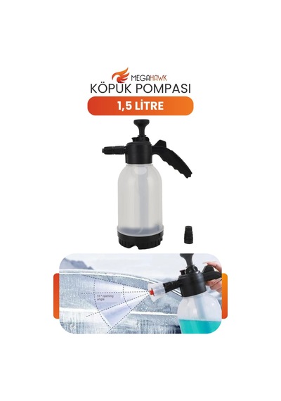 Köpük Pompası 1.5 Litre Basınçlı Sprey Şişe Araç Yıkama Köpük Aparatı