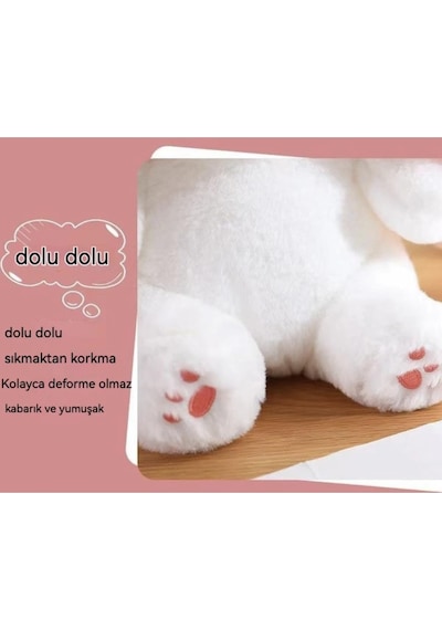 Peluş Tavşan Fermuarlı Çilek Tavşan Peluş