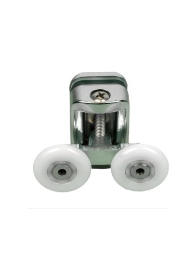 Metal Gövdeli Duşakabin Tekerlek Takımı 2 Alt 2 Üst Teker Rulmanı 24 Mm 2 Adet Beyaz Kapı Stoperi Model