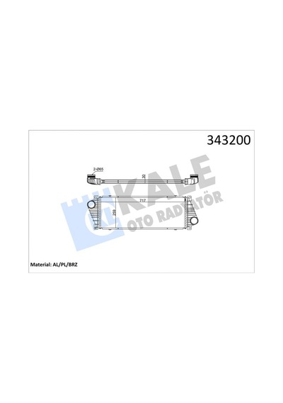 Turbo - 574 - Radyatörü Intercooler Sprınter 00-06 -lt28-35-lt28-46 2.5-2.8 Tdı - Almparca - Al/pl/brz 718x259x34 Turbo Radyatörü
