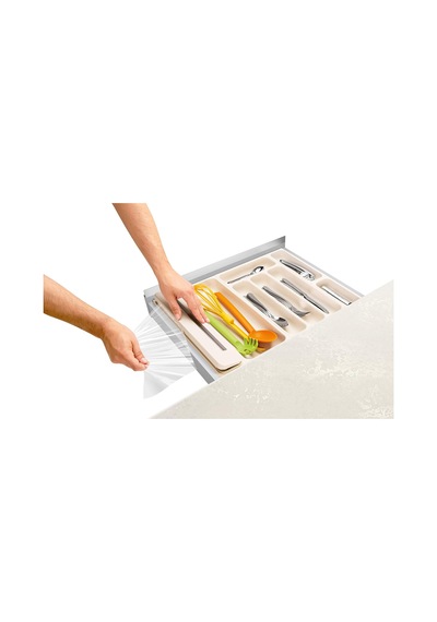 Flexispace 899478 Şeffaf Film Ve Alüminyum Folyo Dispanseri, Beyaz Çok Renkli