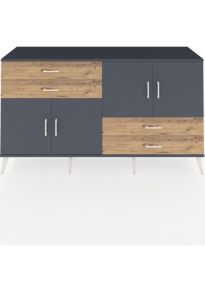 Hyperion Konsol 3 Raflı 4 Çekmeceli 4 Kapaklı 176x44x99 Antrasit- Antrasit-antrasit/çam Hyperion Konsol 3 Raflı 4 Çekmeceli 4 Kapaklı 176x44x99 Antrasit- Antrasit-antrasit/çam