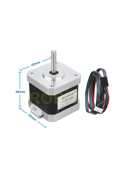 17hs4401 Nema 17 Step Motor 0.42n.m D Mil 2 Faz 1.5a 1.8 Derece 200 Adım 3d Yazıcı Printer