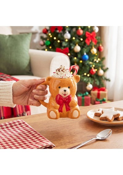 Karaca New Year Yılbaşı Lovely Bear Kupa 450 Ml Çok Renkli