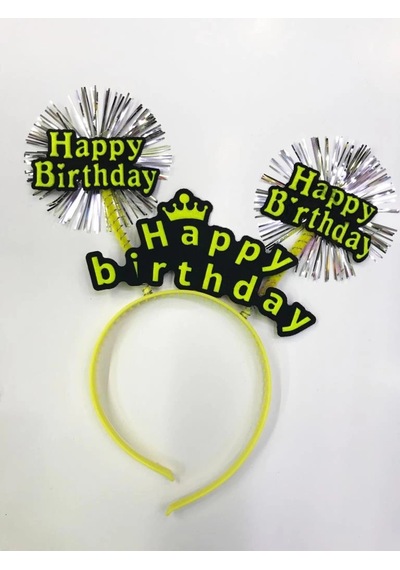Mey İthalat Happy Birthday Neon Renk Doğum Günü Tacı 12 Adet "