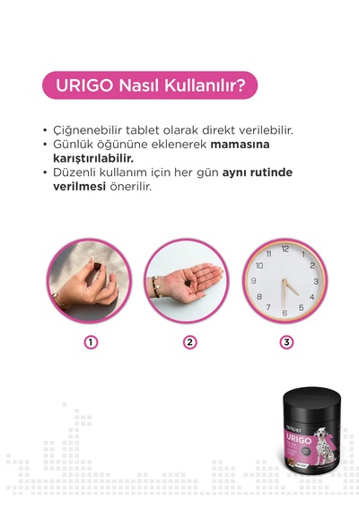 Cutepet Urigo Köpek İdrar Yolu Sağlığı Destekleyici Tablet 60 Adet Üriner Sistem Ve Mesane Destekleyici