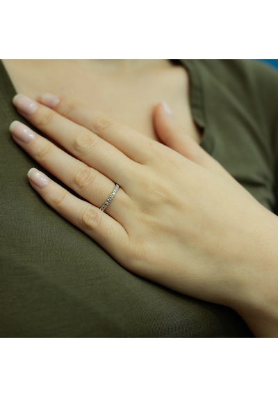 Lova 0,16 Karat Pırlanta Yarımtur Yüzük - 1030149