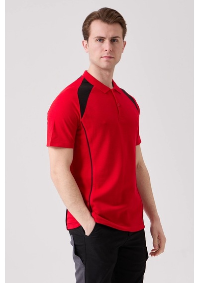 Vancelya Polo Yaka T-shirt Nefes Alabilir, Şık Ve Rahat, Günlük Ve İş Kullanımı İçin Erkek Tişört Kırmızı-siyah Vancelya Polo Yaka T-shirt Nefes Alabilir, Şık Ve Rahat, Günlük Ve İş Kullanımı İçin Erkek Tişört Kırmızı-siyah