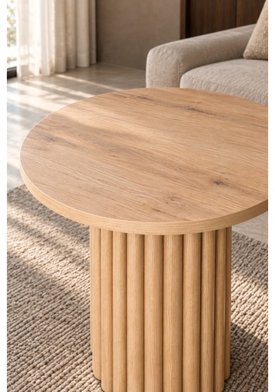 Soyasis Nola Bohem Yan Sehpa 40 Cm - Safir Meşe