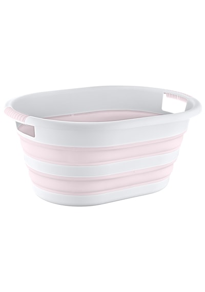 Magic Katlanır Çamaşır Selesi 25 Litre Beyaz - Pembe