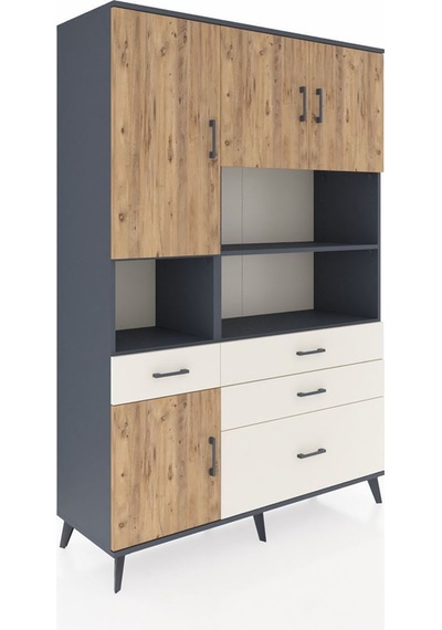 Hyperion Dolap 9 Raflı 4 Çekmeceli 4 Kapaklı 132x44x195 Antrasit-çam/aytaşı Atlas Çam/aytası - Antrasıt Hyperion Dolap 9 Raflı 4 Çekmeceli 4 Kapaklı 132x44x195 Antrasit-çam/aytaşı Atlas Çam/aytası - Antrasıt