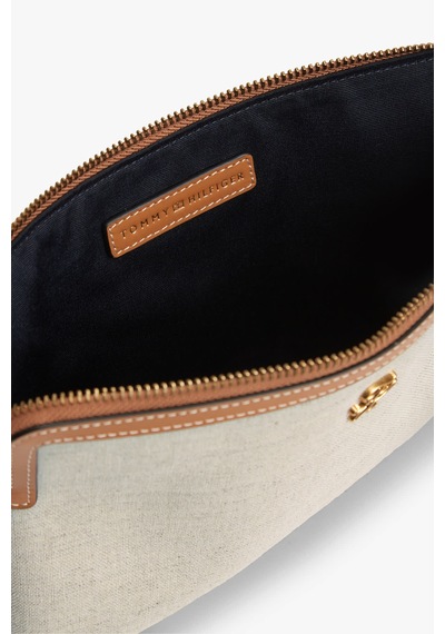 Tommy Hilfiger Th Scrıpt Daıly Pouch Canvas Kadın Kahverengi Çanta - Aw0aw18707