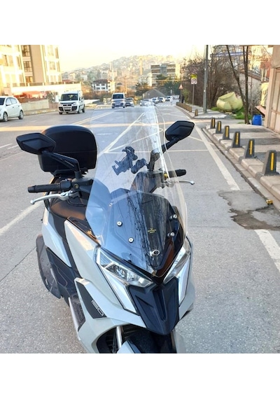Motocam Kymco Dink R 150 Ön Cam 2023-2026 Model 77cm Şeffaf Renkli 4mm